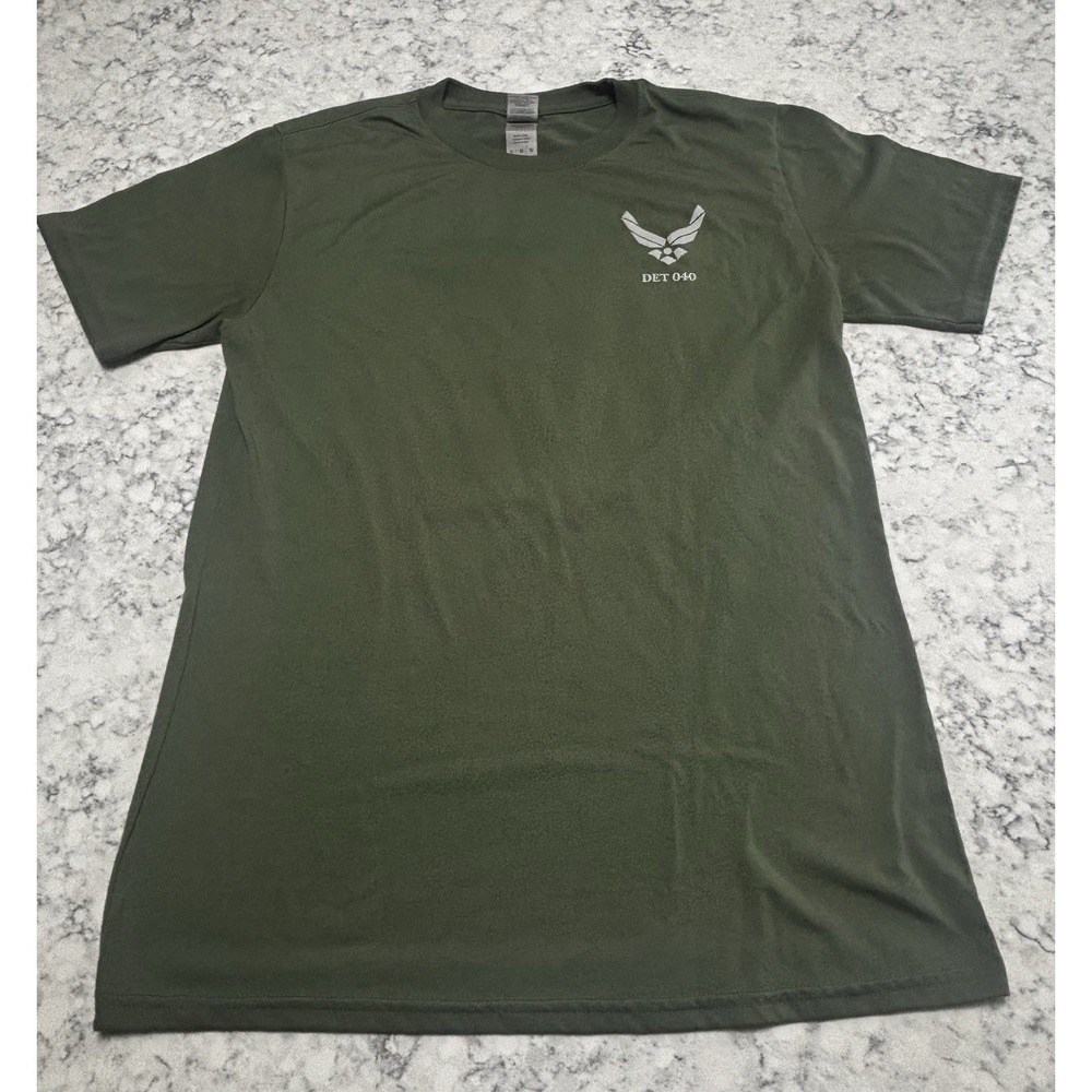 US Air Force AFROTC DET 040 Los Angeles CA T-Shirt Olive Green Size Medium